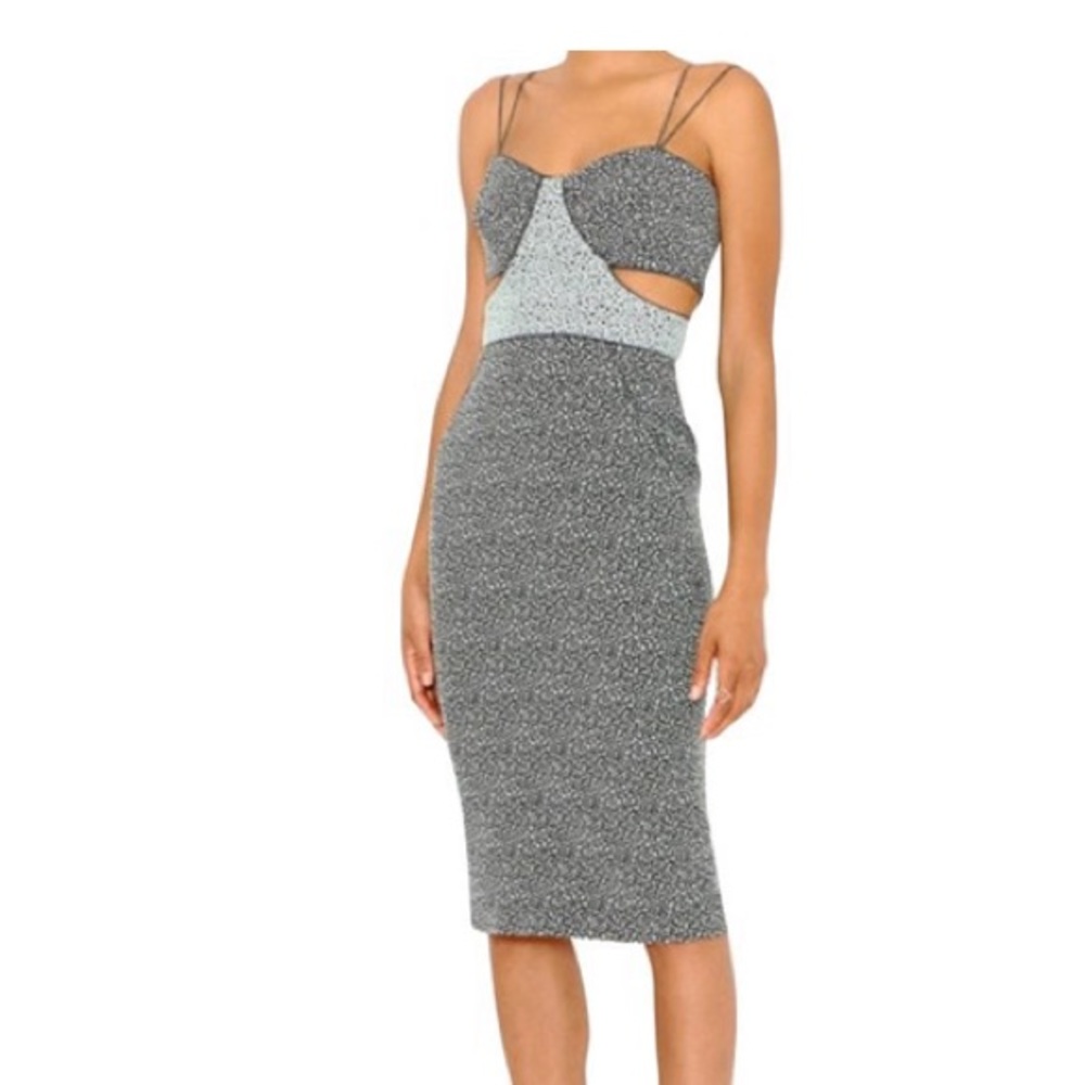 {Jonathan simkhai} Cutout Speckle Cocktail Dress